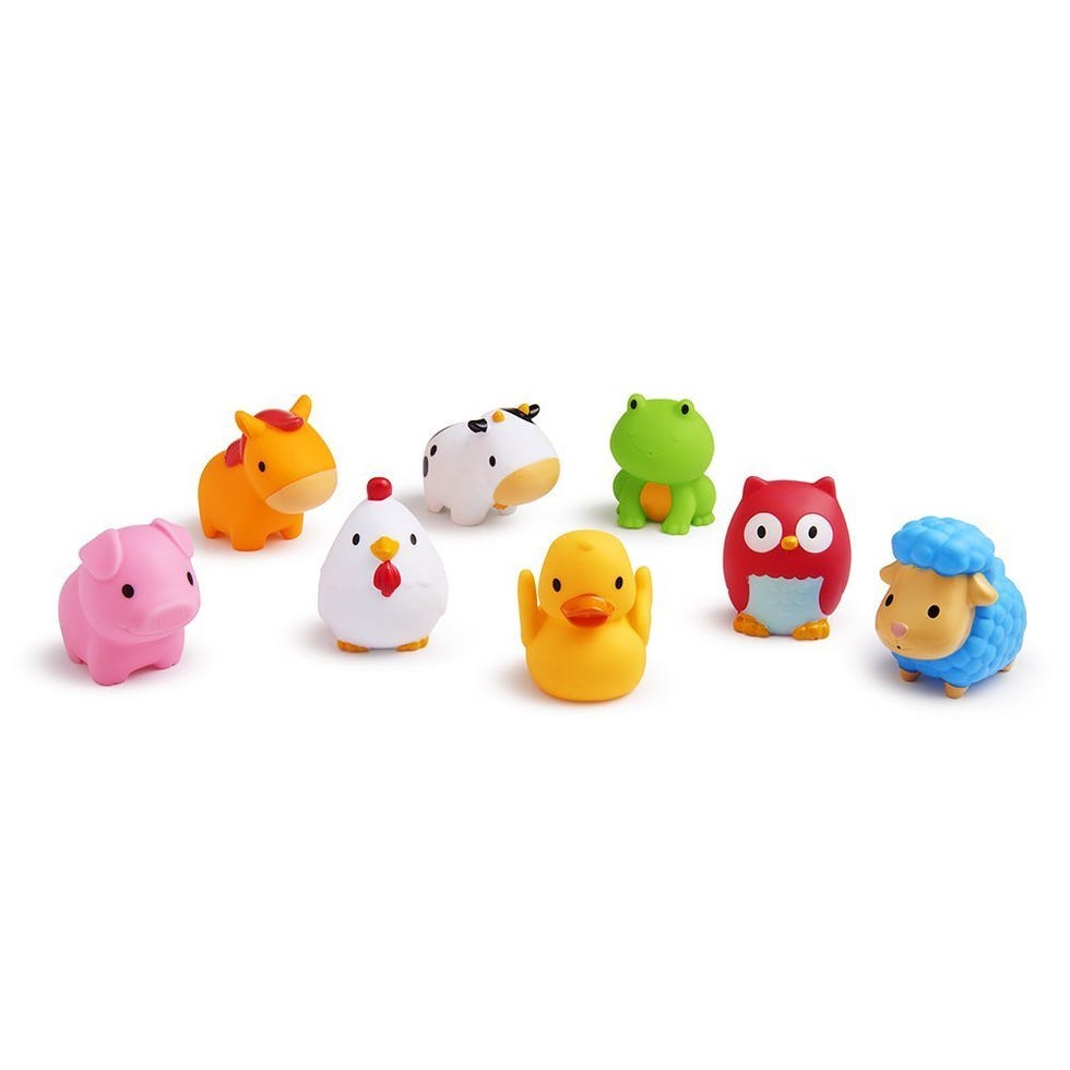 Munchkin Floating Farm Animal Themed Rubber Bath Squirt Toys 