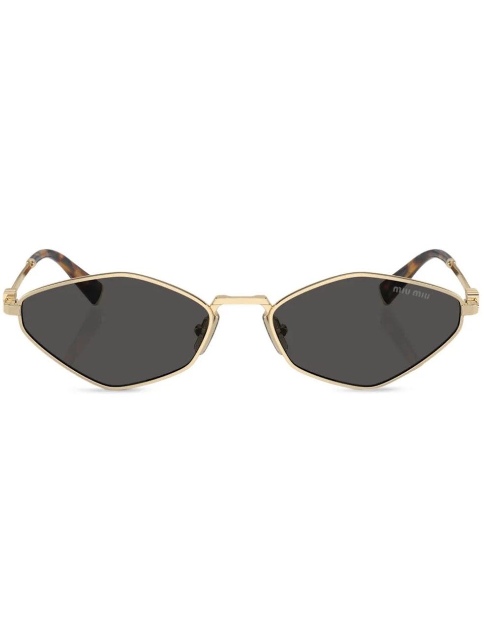 Metal Geometric Oval Sunglasses
