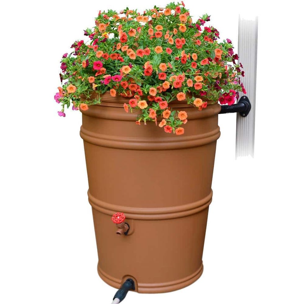 RainStation 45 Gallon Terracotta Rain Barrel