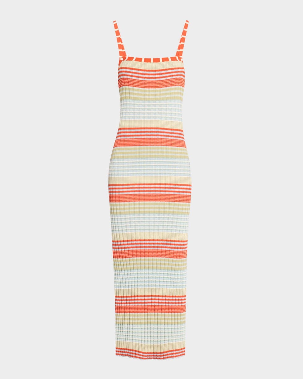 Cheval Striped Midi Dress