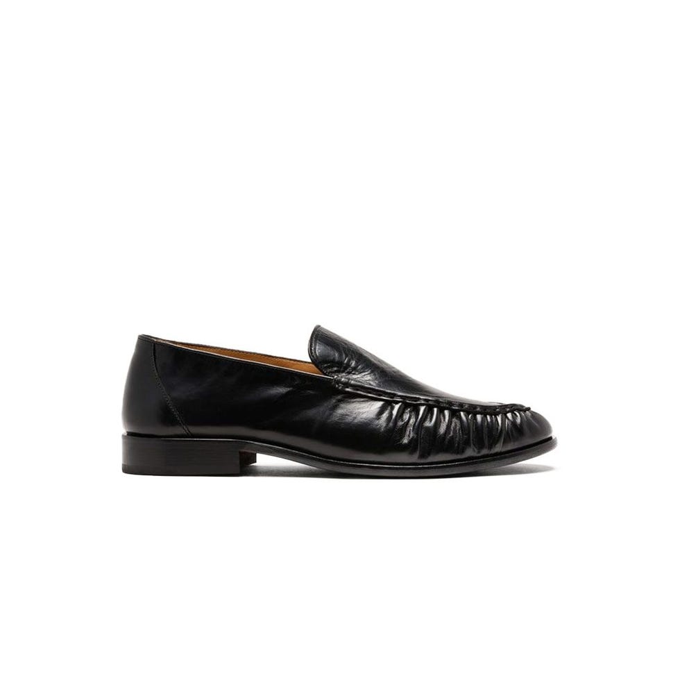 Leather Moc-Toe Loafer