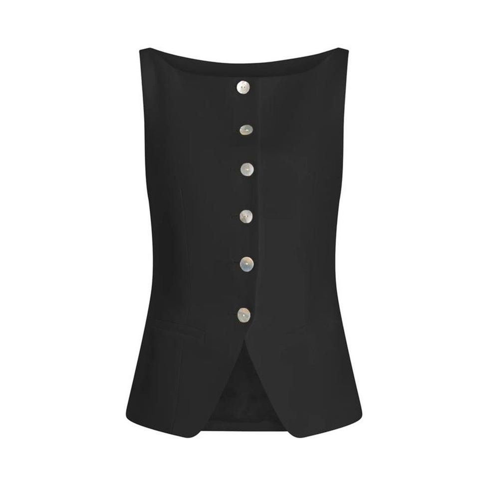 Lemonis Tailored Crepe Vest