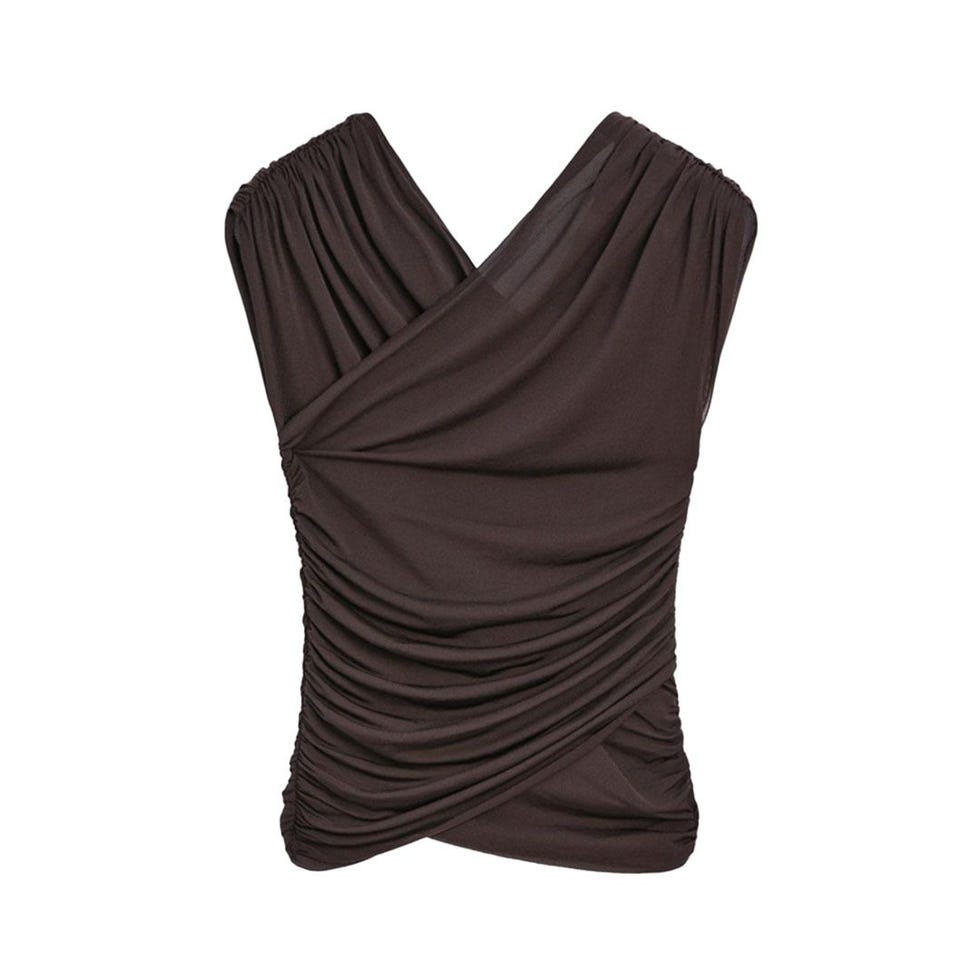 Fitted Crossover V-Neck Top
