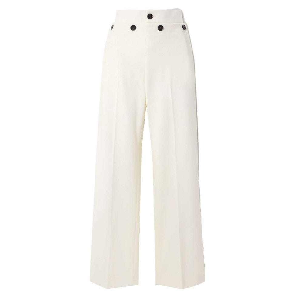 Oliver Button-embellished Wide-leg Pants