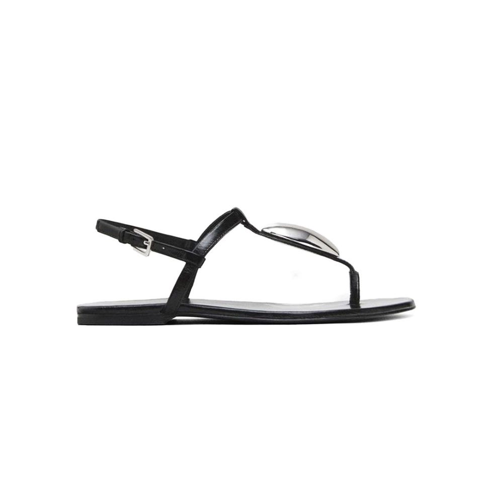 Rhinestone Leather Sandals