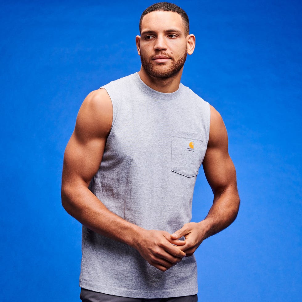 Relaxed Fit Heavyweight Sleeveless Pocket T-Shirt