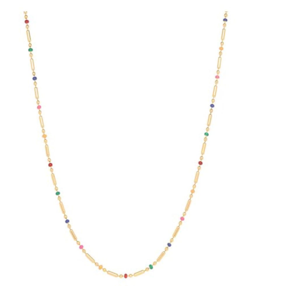 Collar con Cristal Multicolor 