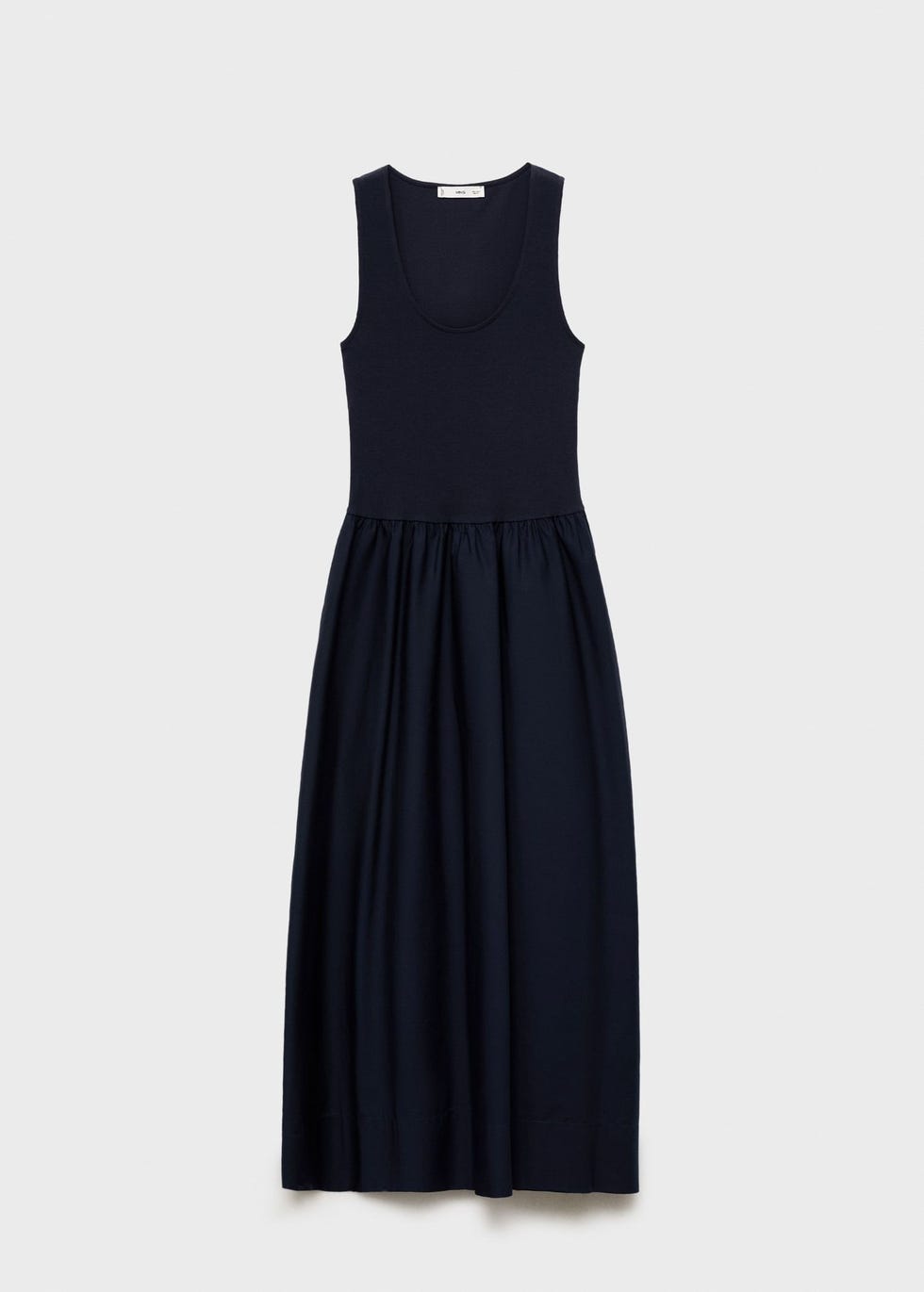 Vestido de tejido combinado