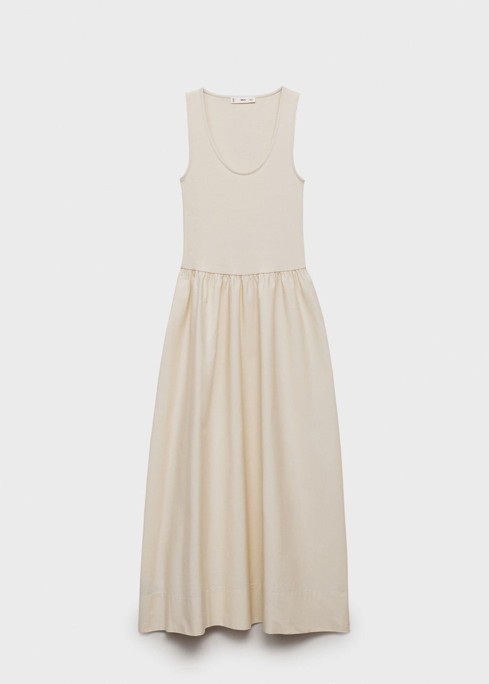 Vestido en tejido combinado