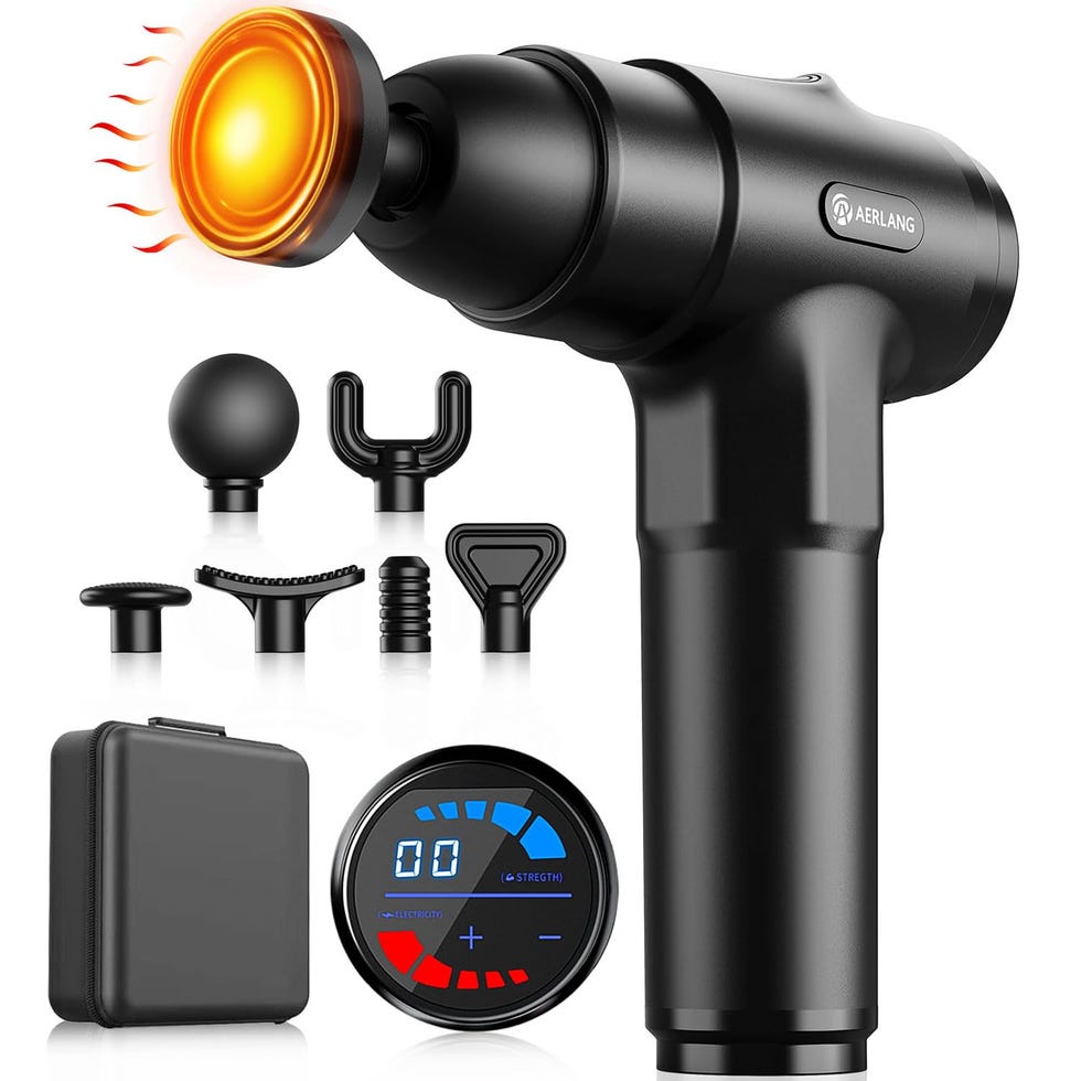 Pistola de masaje muscular con efecto calor