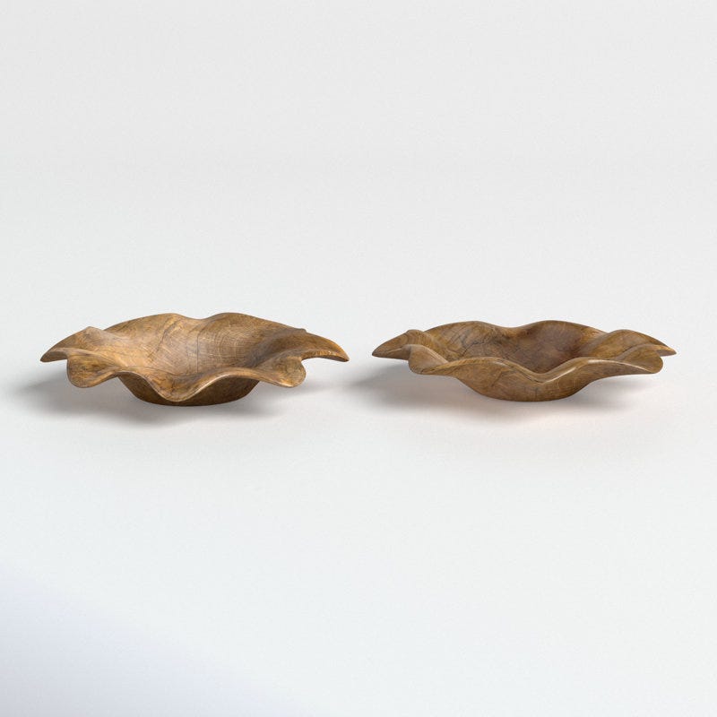 Delsie - Organic Teak Bowl
