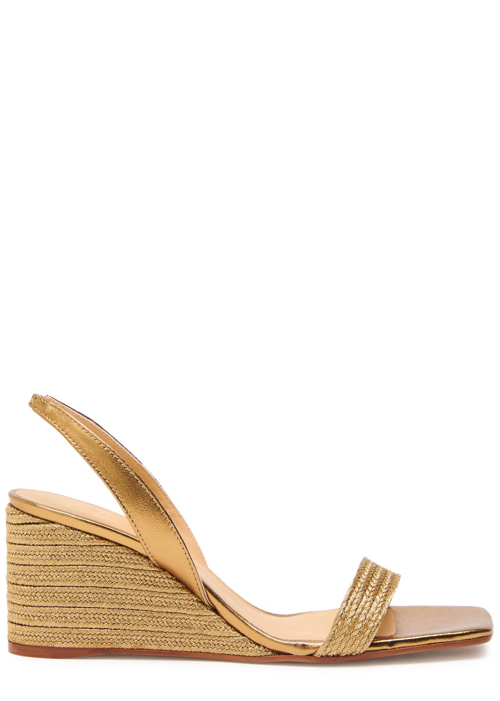 Barby metallic braided wedge espadrilles