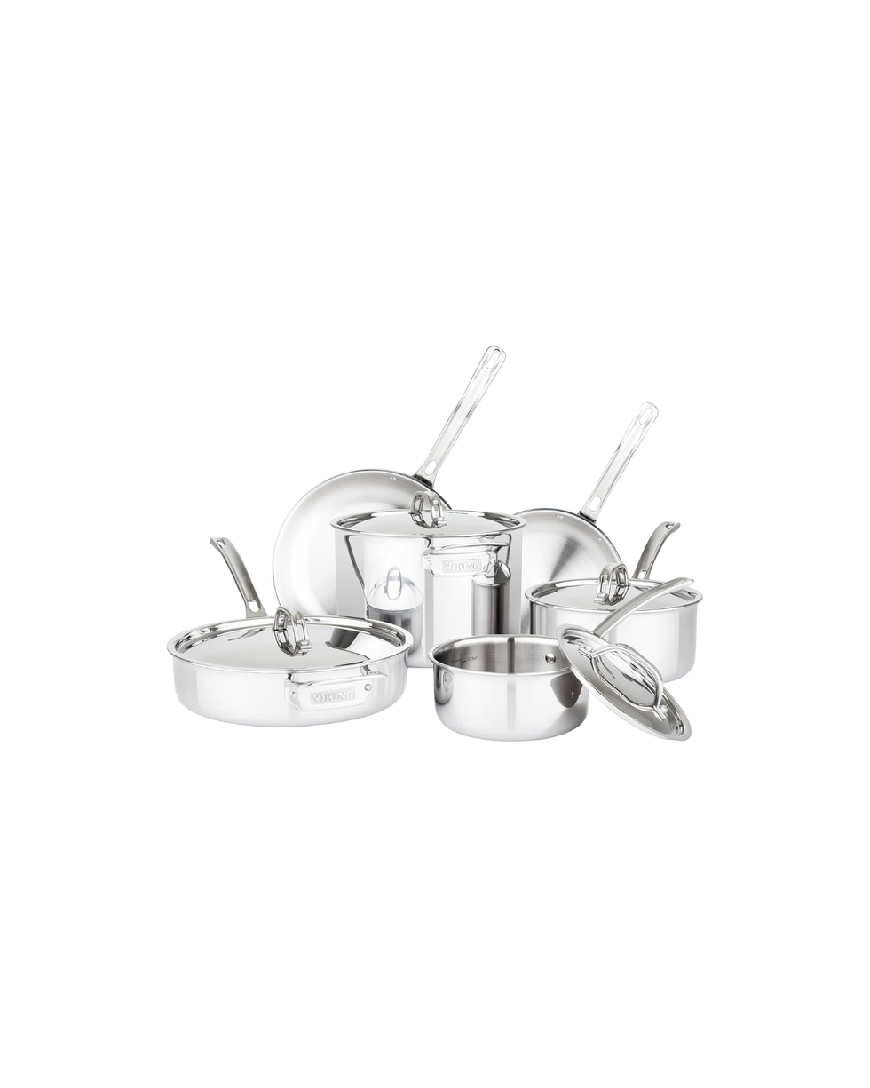3-Ply Stainless Steel 10-Piece Cookware Set 