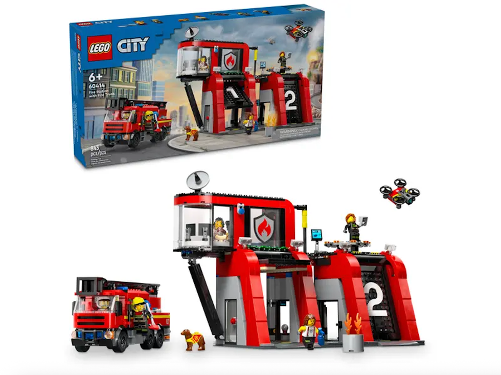 City Fire Station with Fire Truck Toy