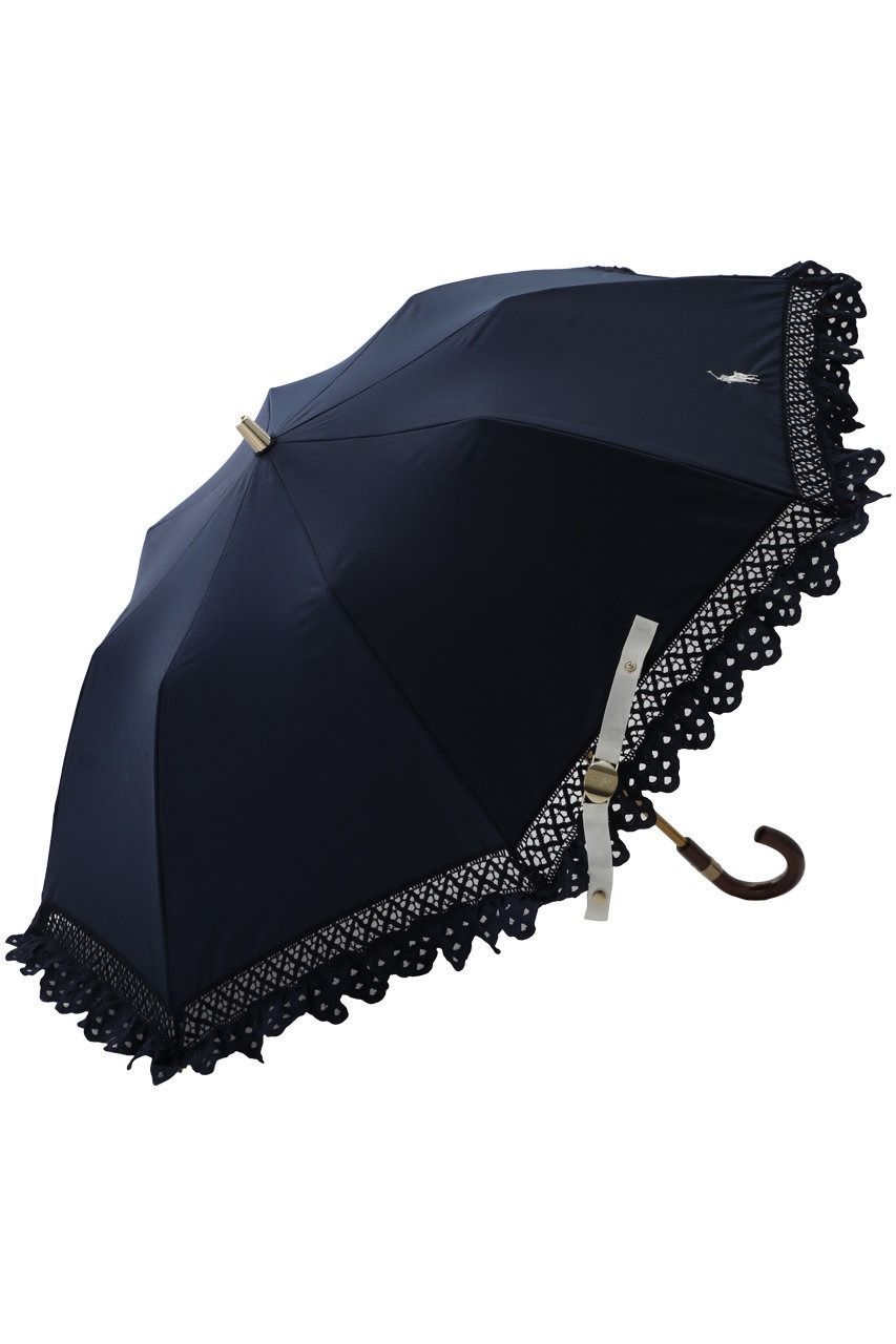 未使用級✨ ポロラルフローレン フリル 日傘 折り畳み傘 黒 ブラック ポロ ラルフローレン（傘）POLO RALPH LAUREN(umbrella) 日傘（3