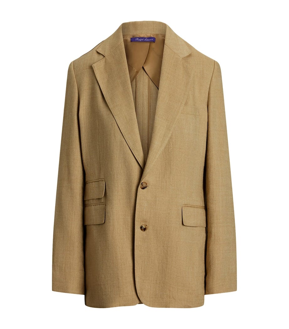 Ralph Lauren Collection silk-linen Russell blazer
