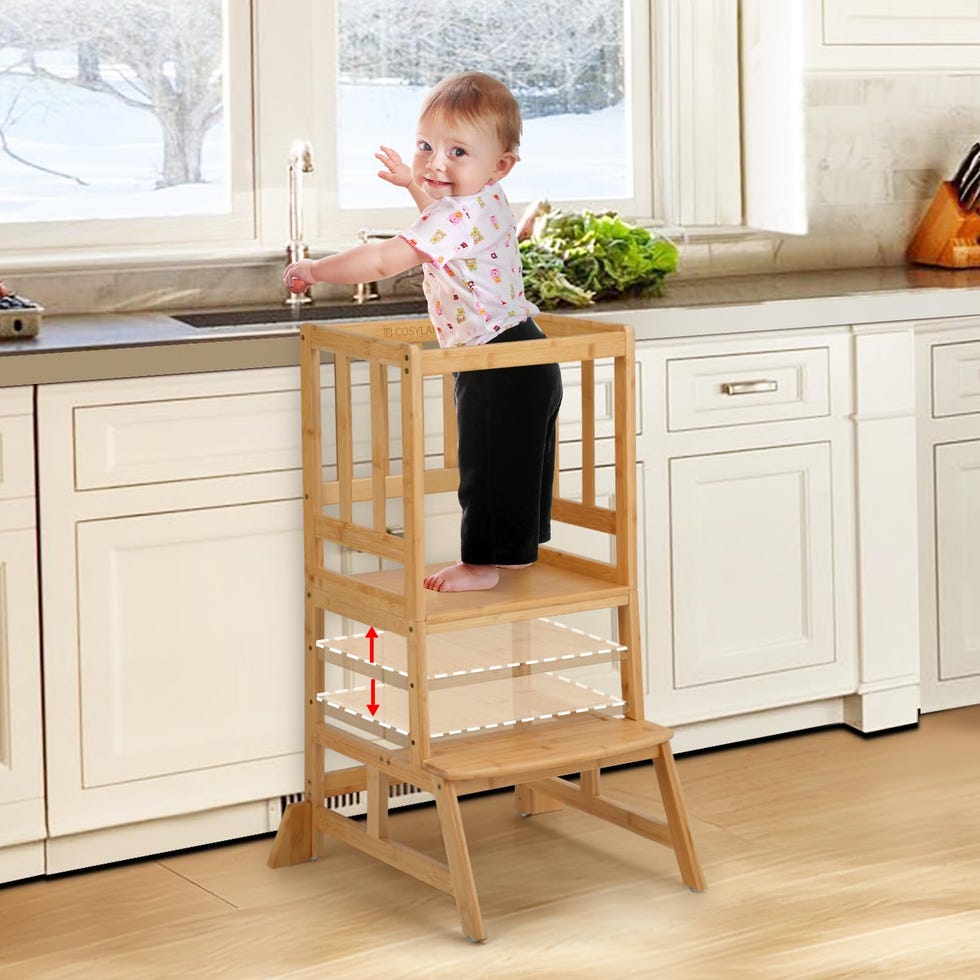 Height Adjustable Kids Kitchen Step Stool