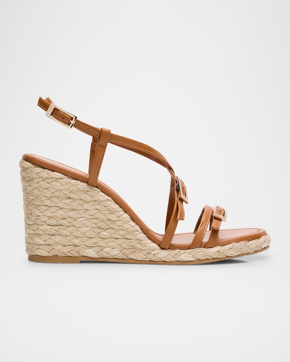 Georgie Espadrillesandalen mit Riemchen und Keilabsatz