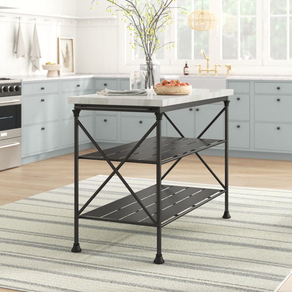 Hudson 53.25'' Wide Kitchen Island