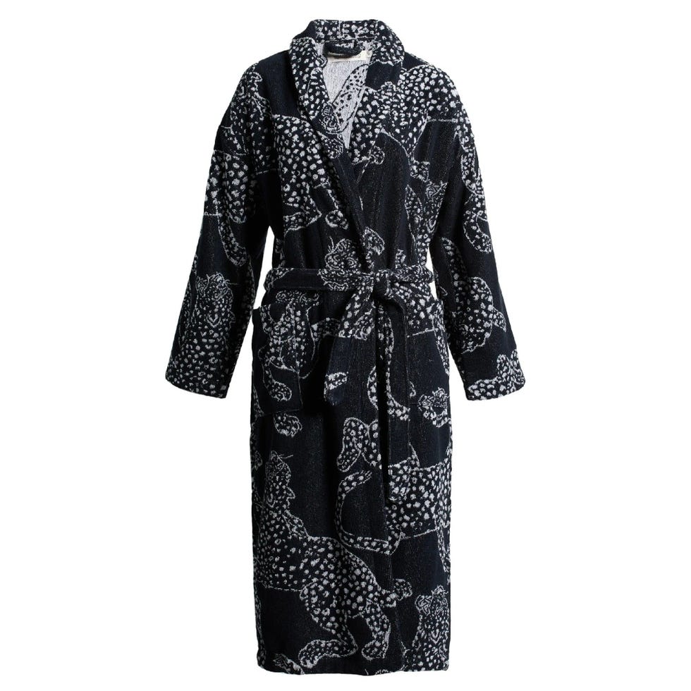 Print Terry Cloth Robe