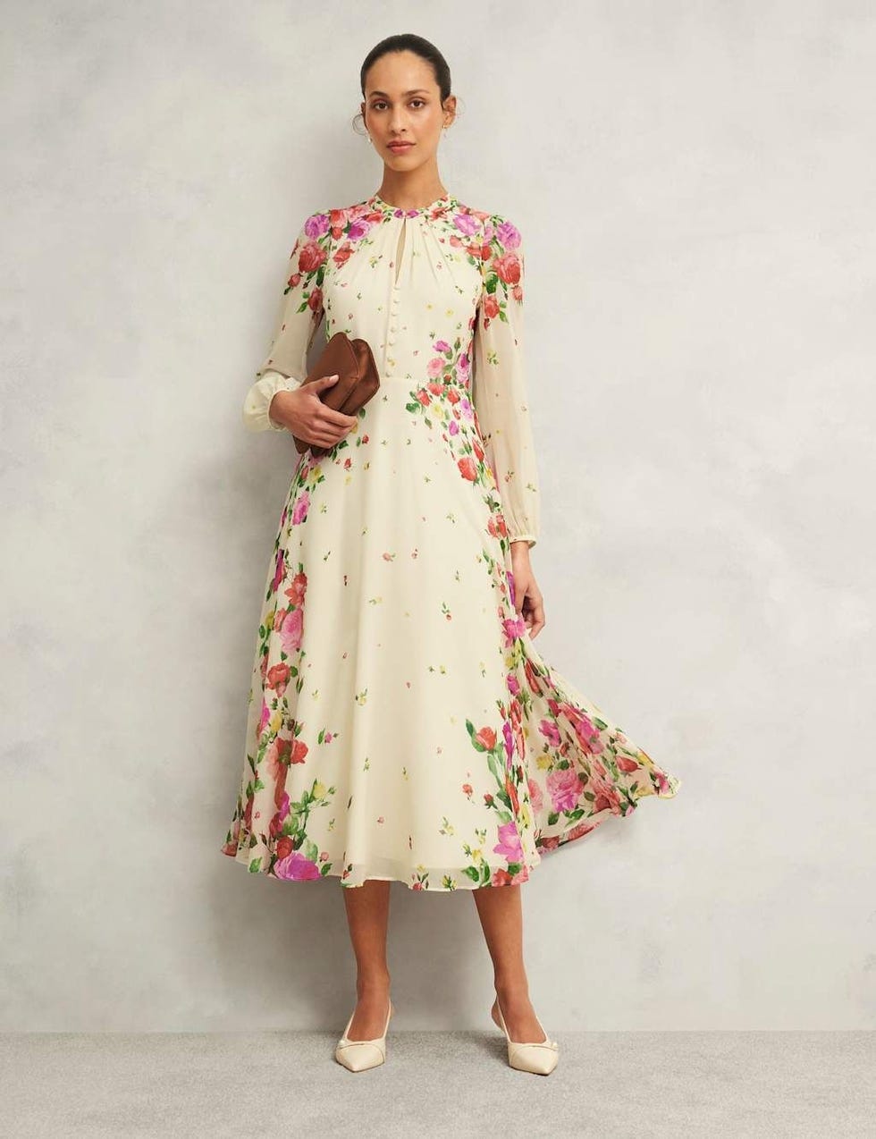 Eva Floral Silk Dress