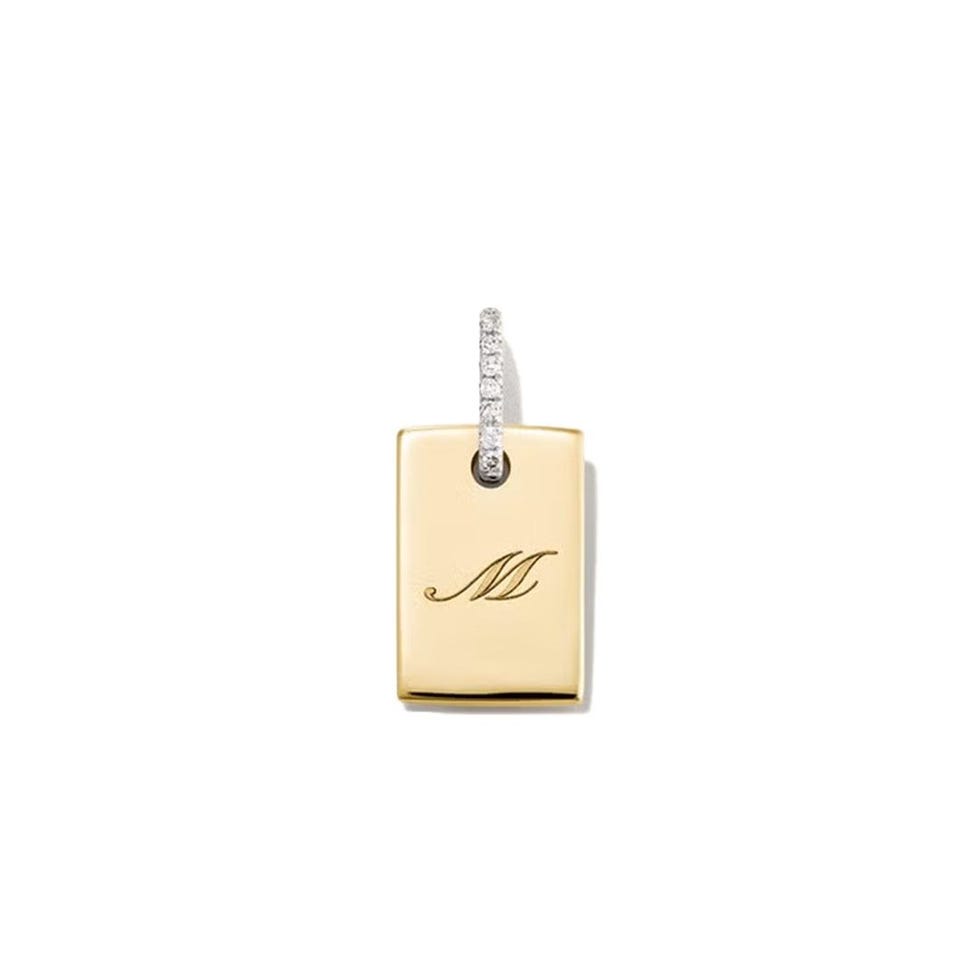 Tag Pavé Diamond Engravable Charm