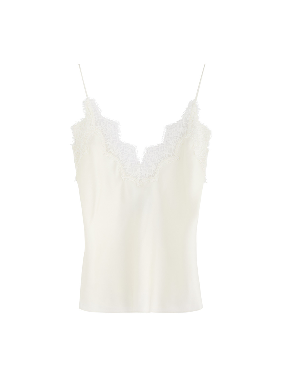 Rohe lace-trimmed silk-satin camisole top