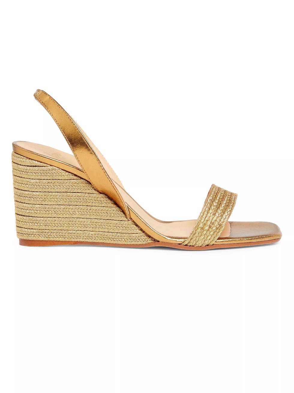 80mm Metallic Wedge Sandals