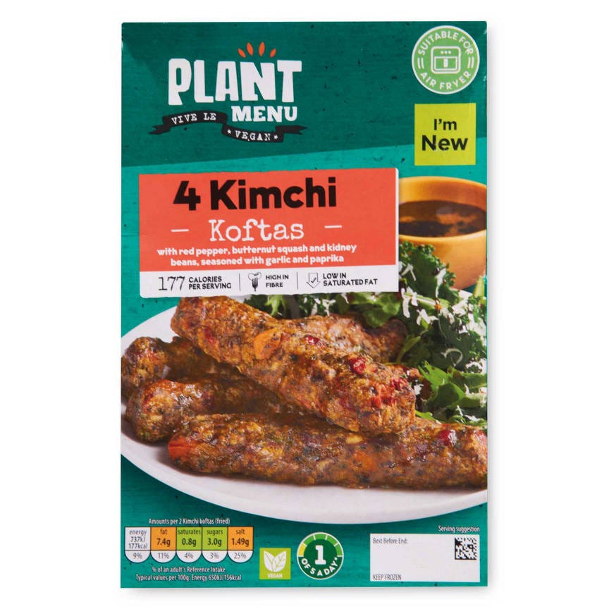 Plant Menu Kimchi Koftas