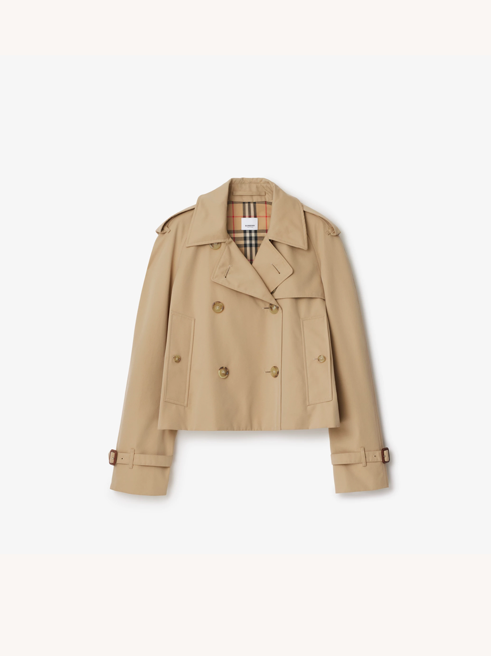 Burberry cropped gabardine trench jacket