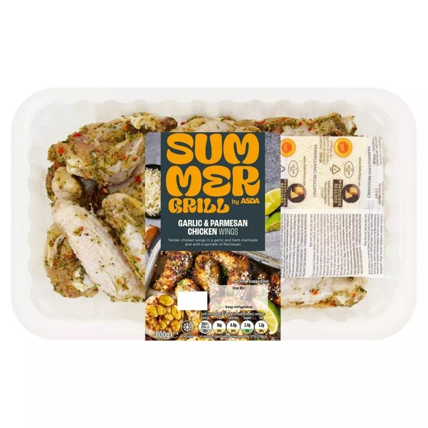 Garlic & Parmesan Chicken Wings 800g
