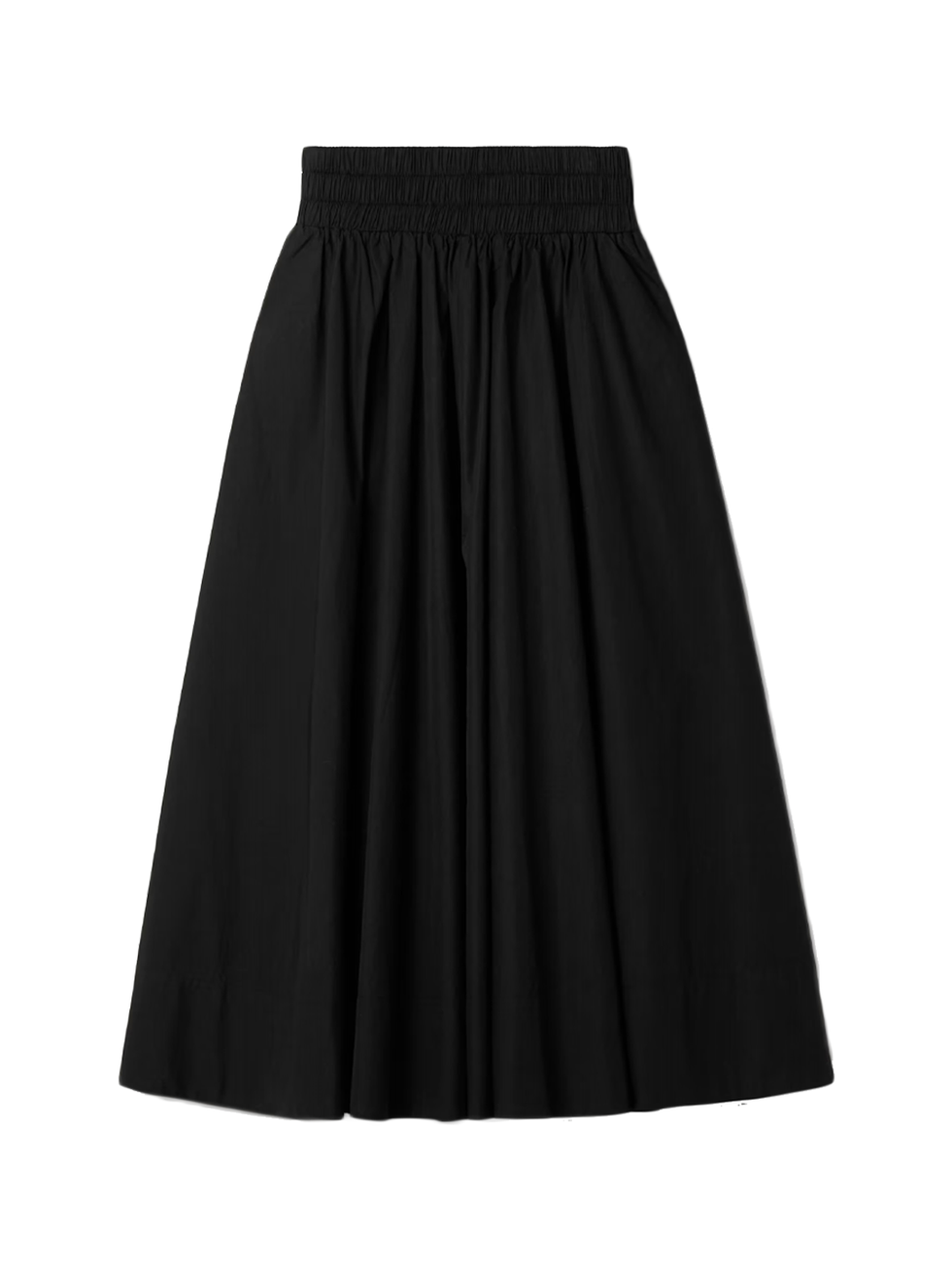 Suzie Kondi Kyria gathered cotton-poplin midi skirt