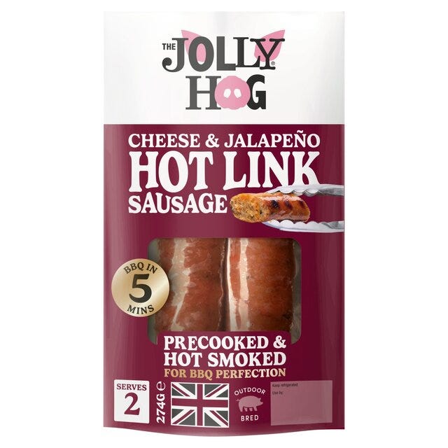 Cheddar & Jalapeno Hot Link Sausage 274g