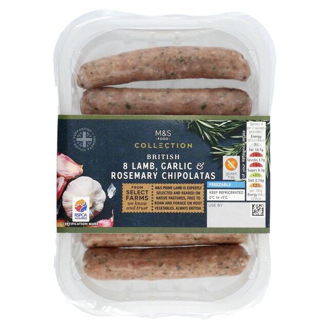 Lamb Chipolatas with Rosemary & Garlic 240g