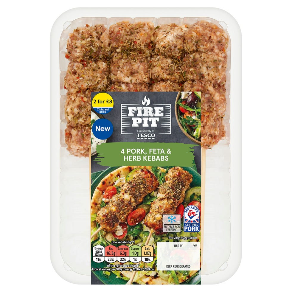 Fire Pit Pork, Feta & Herb Kebabs 400g