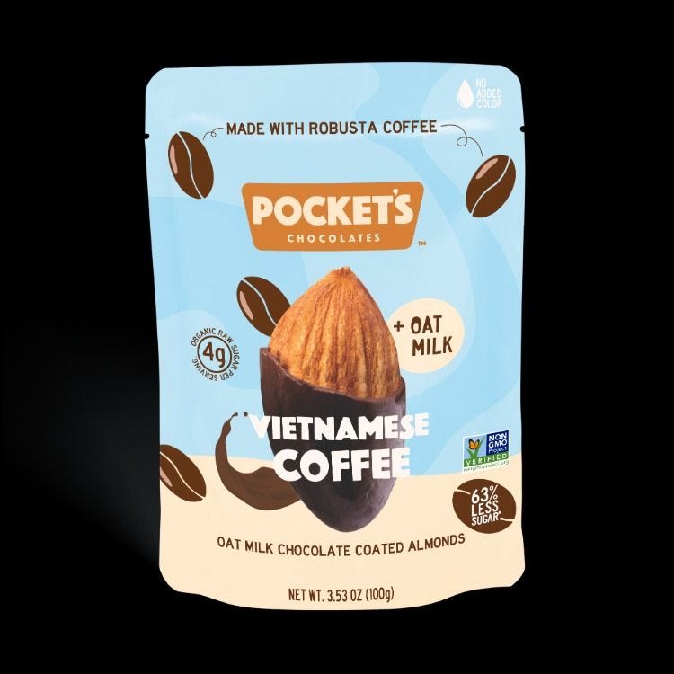 Vietnamese Coffee Oat Milk Chocolate Coated Almonds