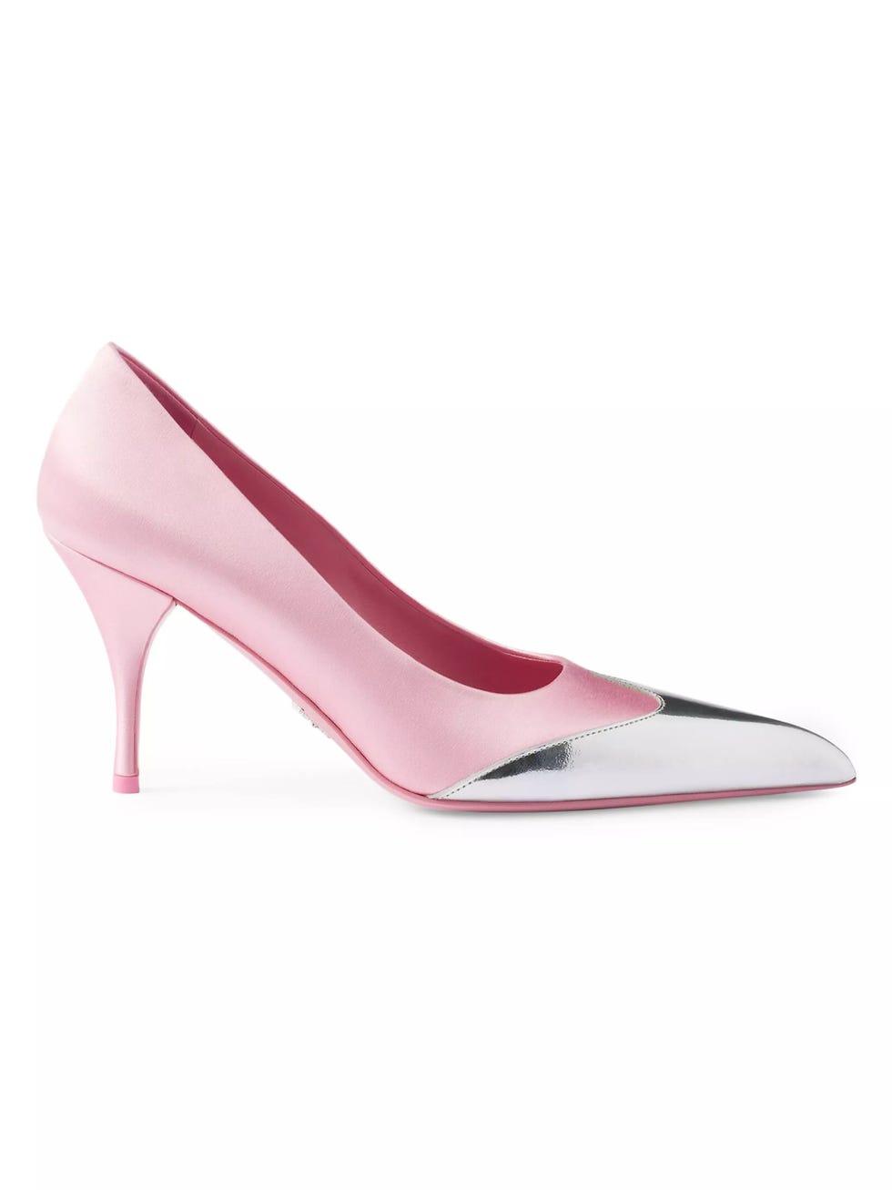 Satin and Metallic Leather Pumps
