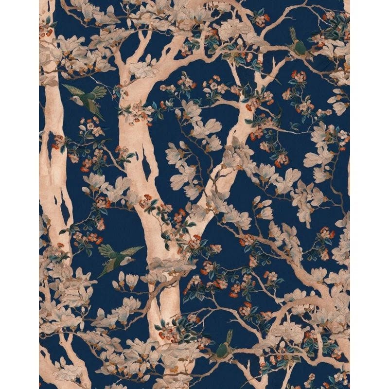 MINDTHEGAP Chinese Garden Floral Wallpaper Roll, Set of 3