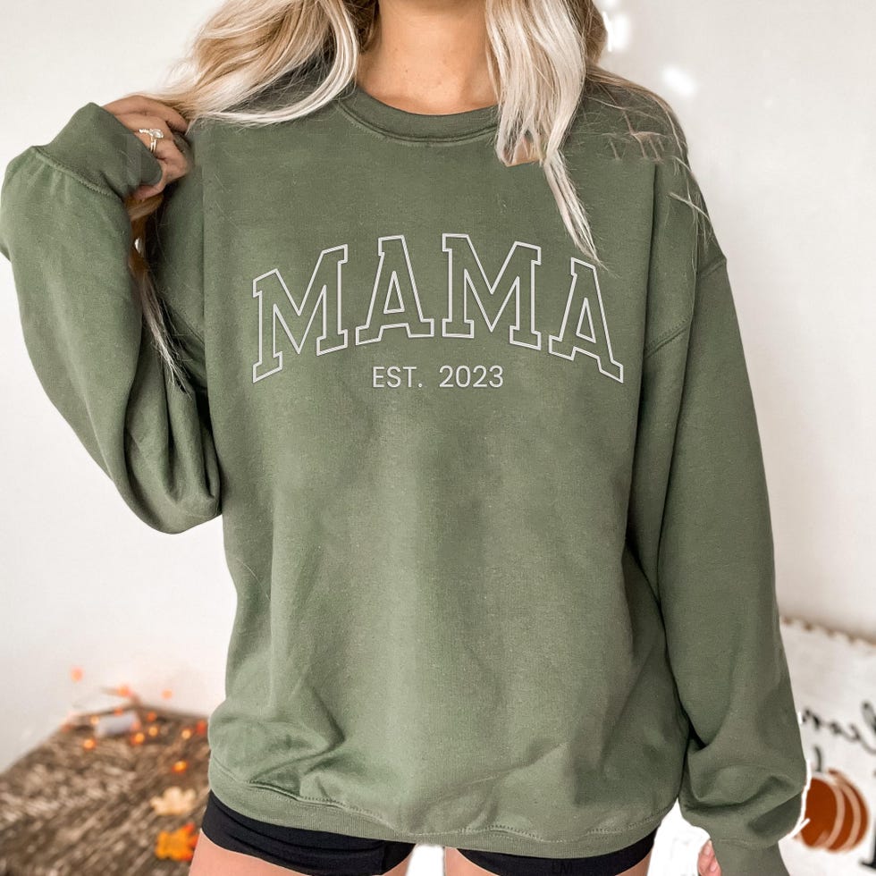Embroidered Mama Crewneck Sweatshirt
