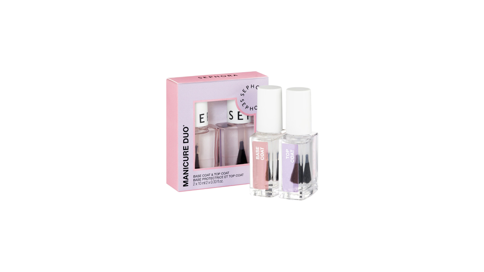 Set with two manicure products - Top coat and protective base