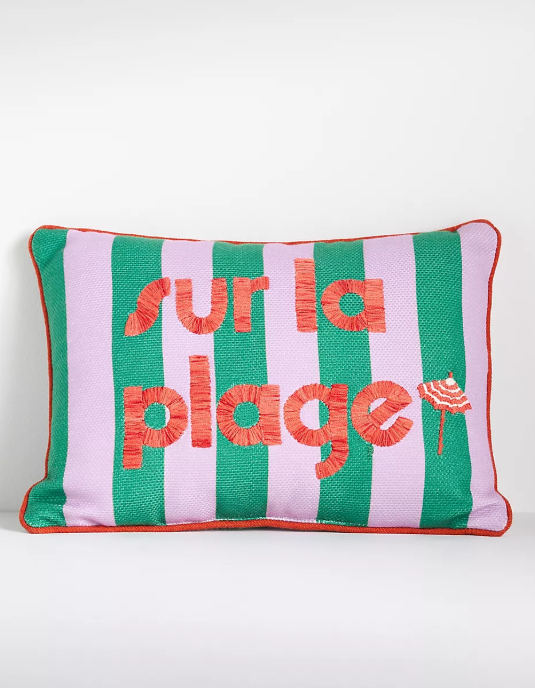 Beach Vibes Embroidered Indoor/Outdoor Cushions