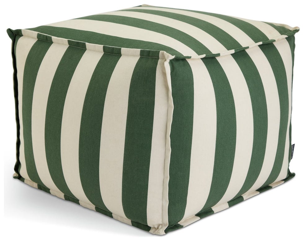 Stripe Outdoor Pouffe Cushion