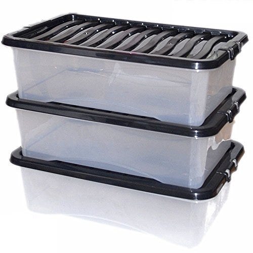 CrazyGadget 32 Litre Large Plastic Storage Container 