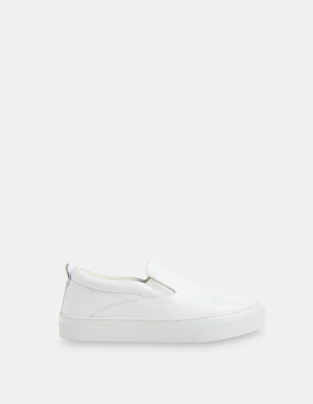 White Kinsley Slip On Trainer