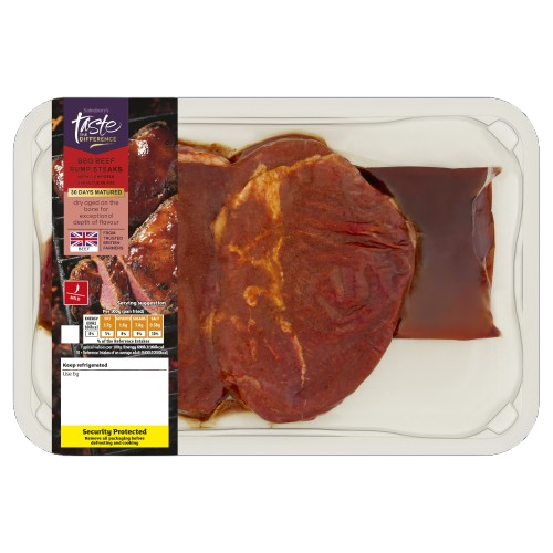 Taste the Difference BBQ Rump Steaks with Chipotle BBQ Sauce 350g