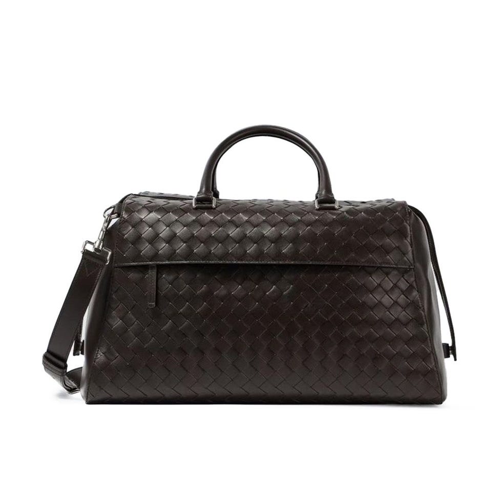Intrecciato Leather Duffel Bag