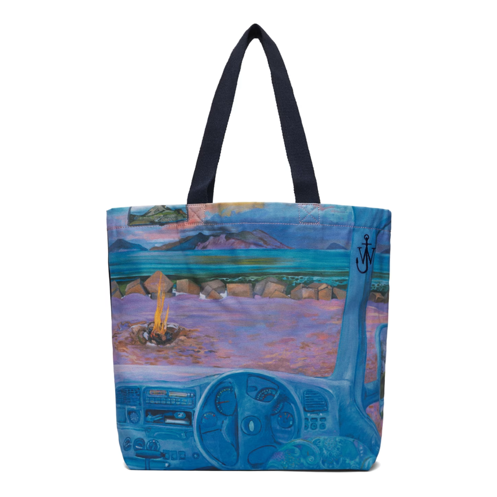 Mehrfarbige Shopper-Tasche aus Canvas