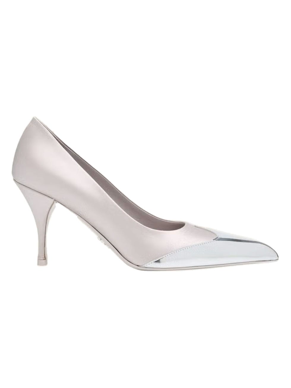 Satin and Metallic Leather Pumps