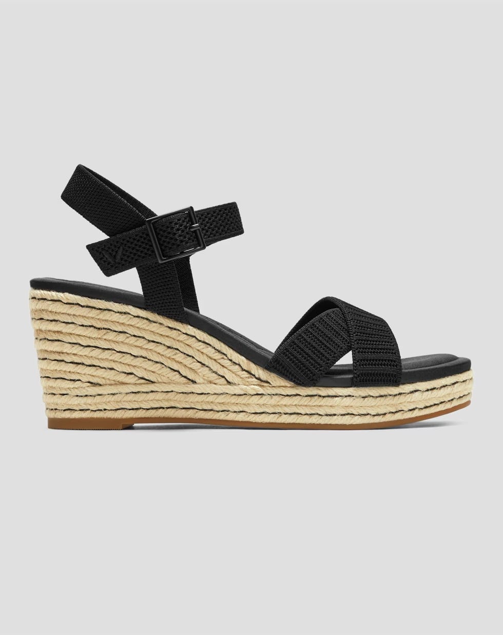 Sandalen mit runder Zehenpartie und Keilabsatz