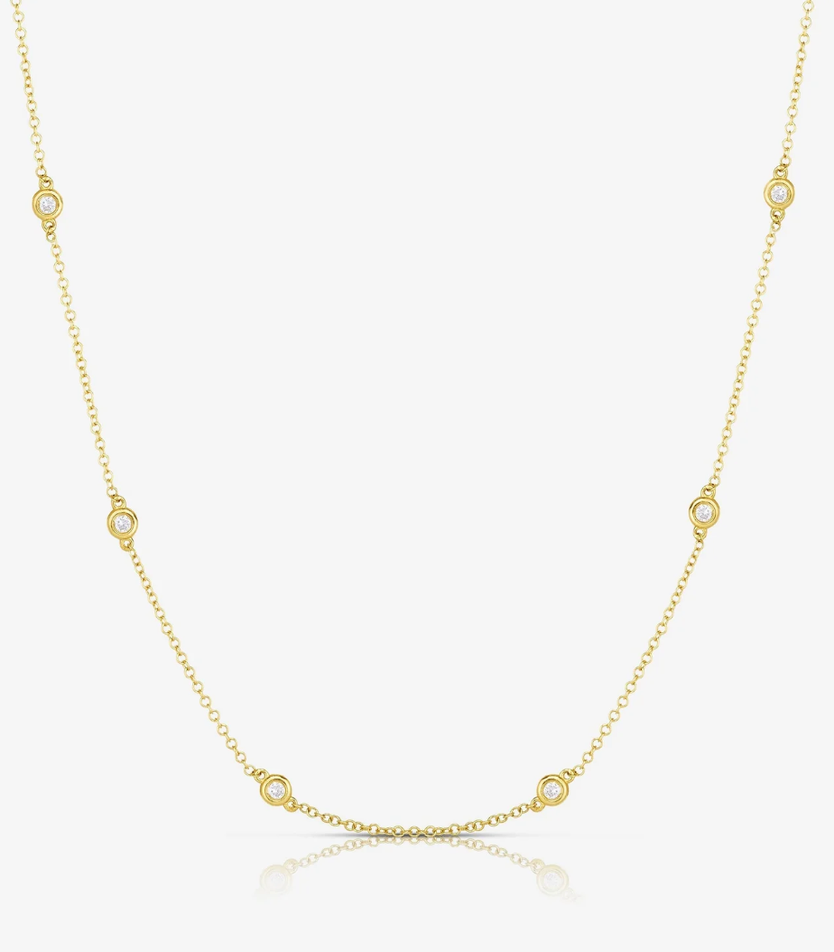 Collier station avec lunette en diamant